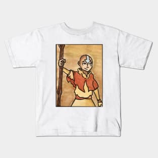 The Last Paintbender: Avatar Aang Art Nouveau Kids T-Shirt